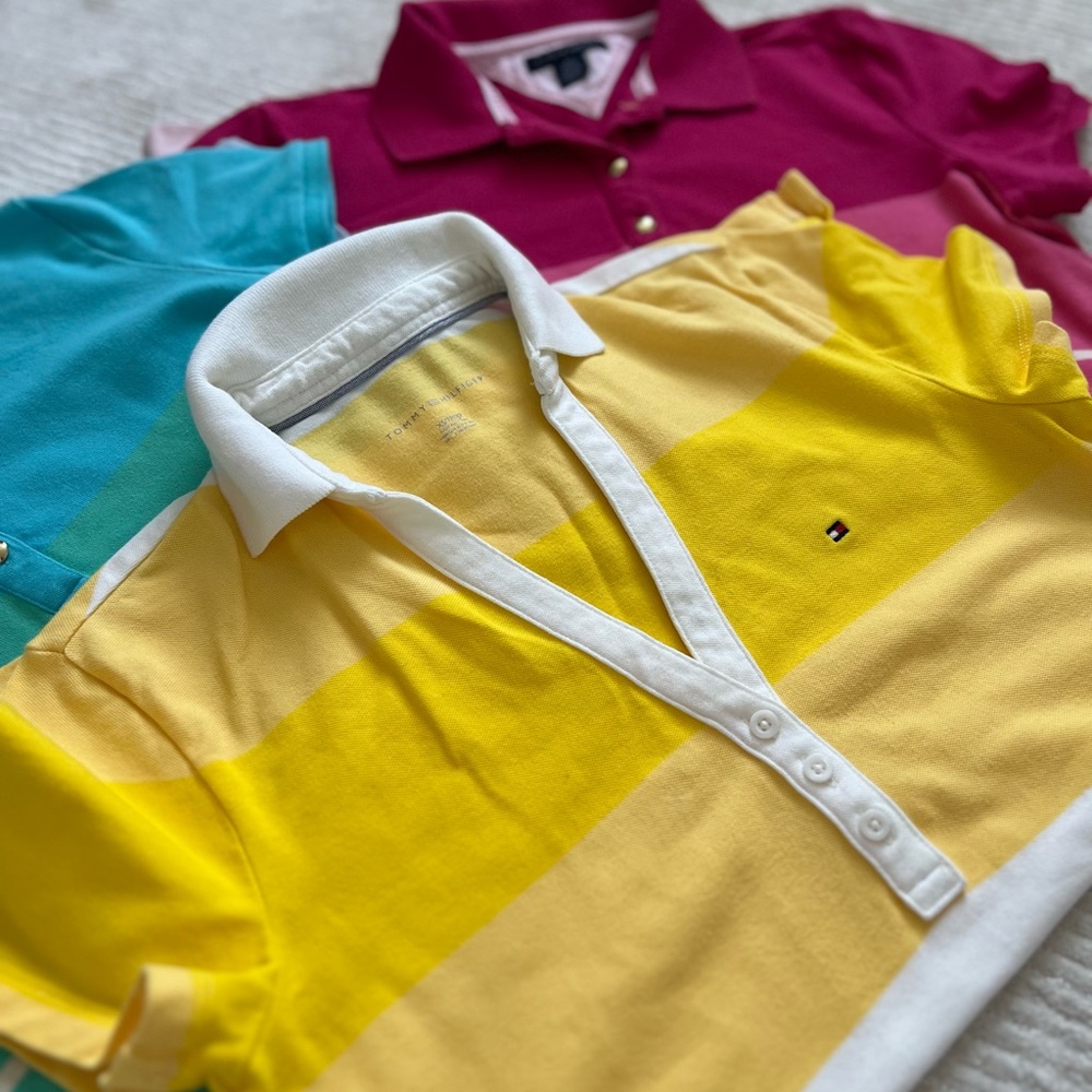 Tommy Hilfiger Yellow Women’s Polo T-Shirt XS Ladies